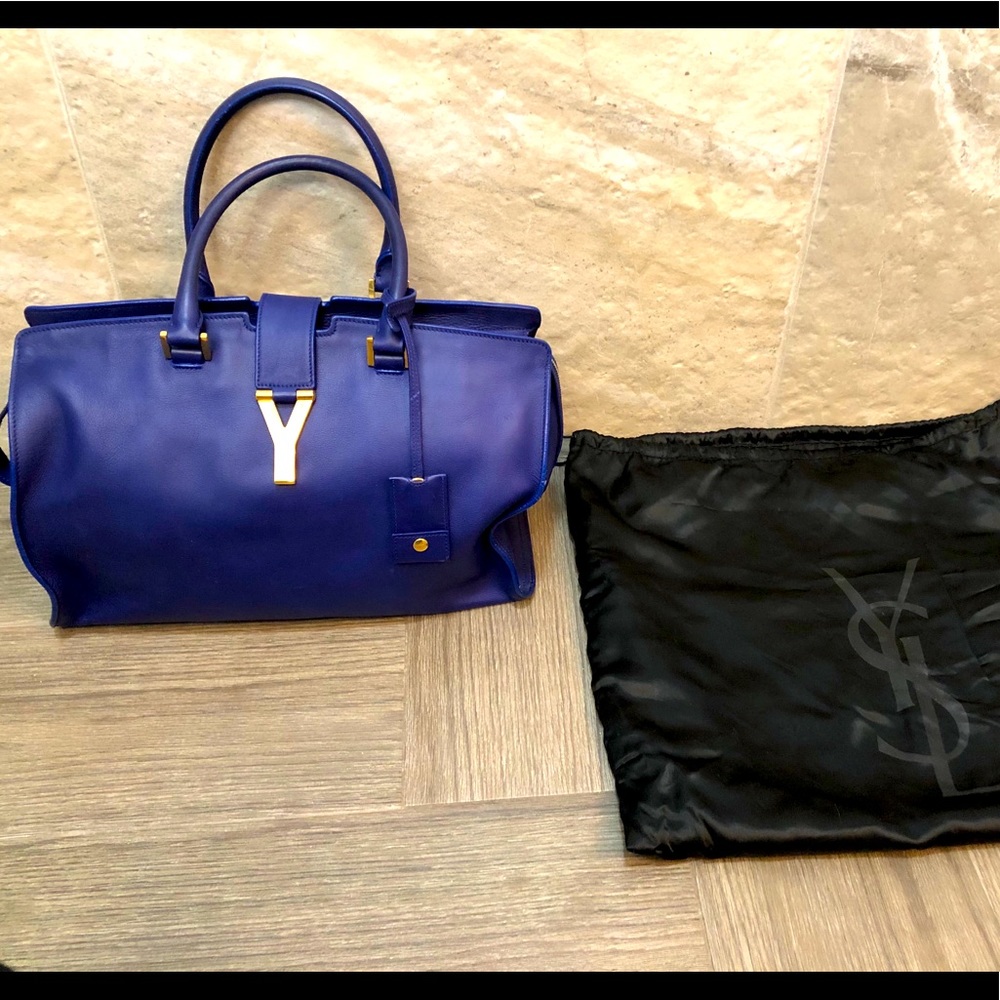 SAINT LAURENT CLASSIC CABAS Y LEATHER SHOULDER BAG
